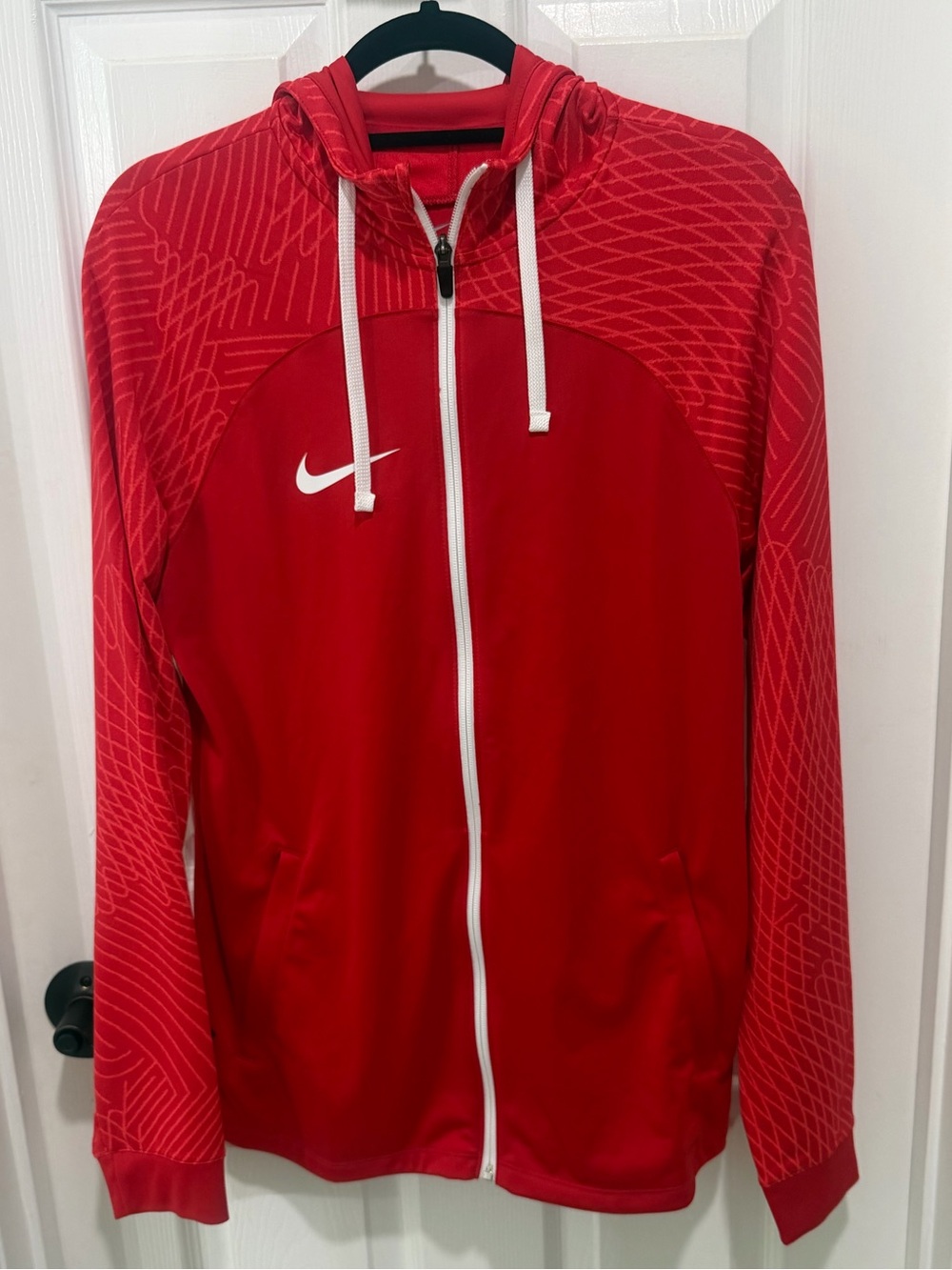 Nike Red Full-Zip Hoodie Dri Fit Jacket Medium